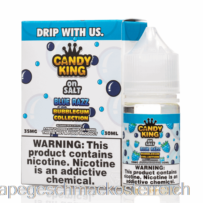 Blue Razz Bubblegum Collection – Candy King Auf Salz – 30 Ml, 35 Mg Vape-Geschmack